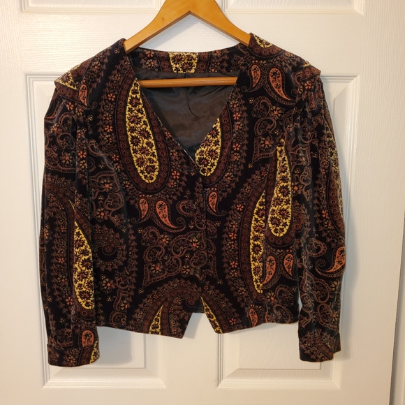 Vintage Jackets & Blazers - Vintage 1970's Retro Silk Paisley Blazer